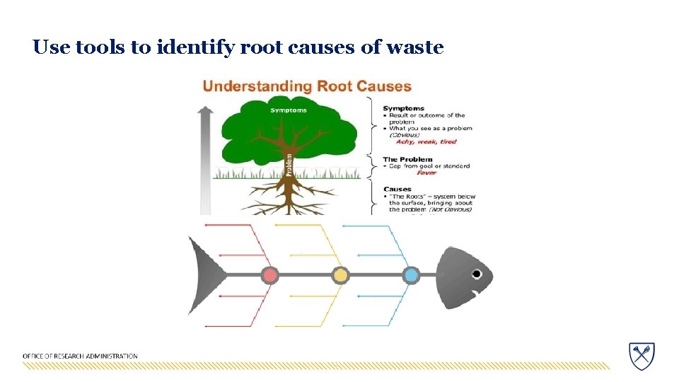 Use tools to identify root causes of waste 