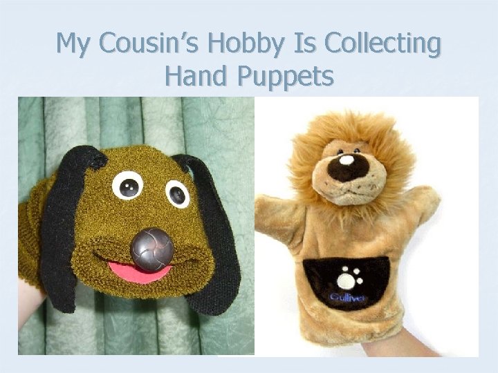 My Cousin’s Hobby Is Collecting Hand Puppets 