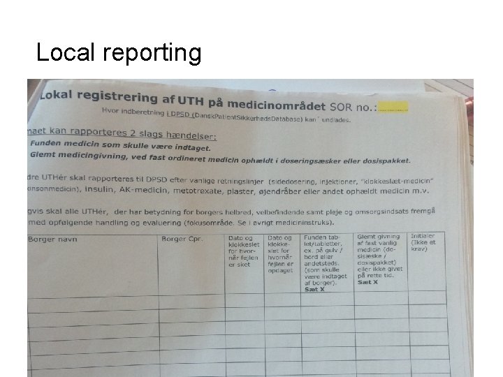Local reporting 18. februar 2016, Skriv tekst i Indsæt/Sidehoved og sidefod 14 