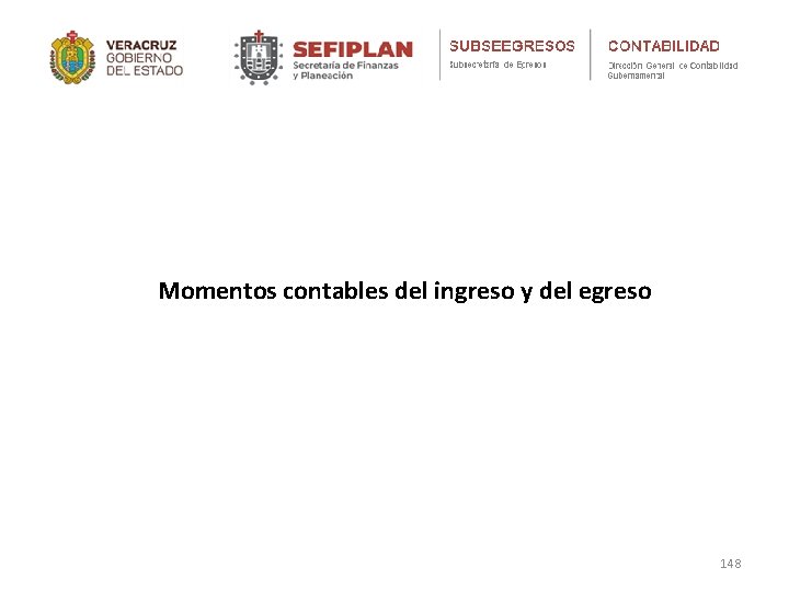 Momentos contables del ingreso y del egreso 148 