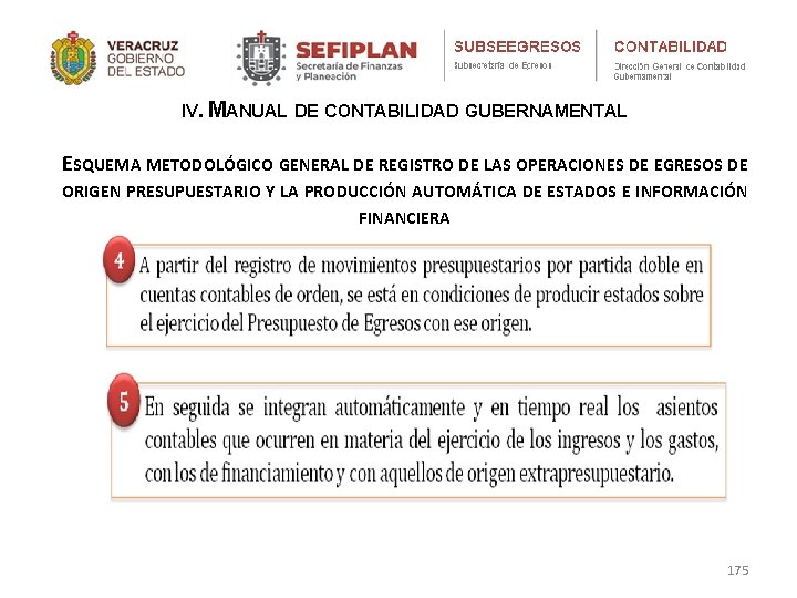 IV. MANUAL DE CONTABILIDAD GUBERNAMENTAL ESQUEMA METODOLÓGICO GENERAL DE REGISTRO DE LAS OPERACIONES DE