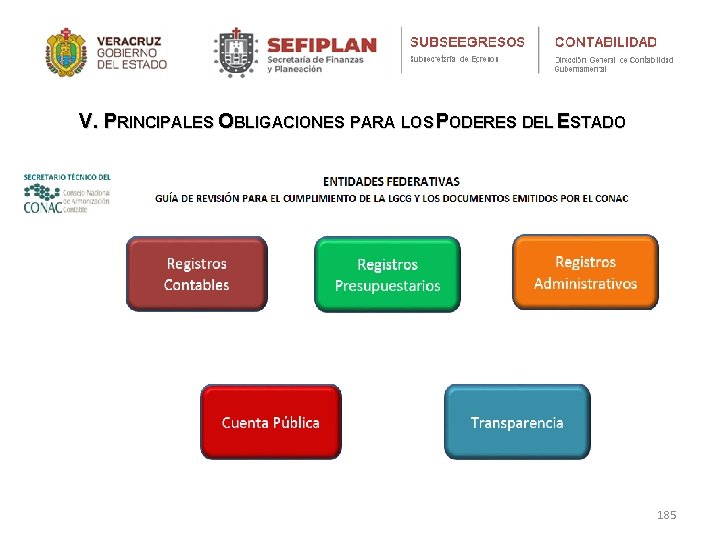 V. PRINCIPALES OBLIGACIONES PARA LOS PODERES DEL ESTADO 185 