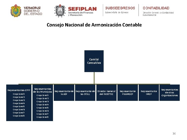 Consejo Nacional de Armonización Contable Comité Consultivo Representantes CPFF Grupo Zonal 1 Grupo Zonal