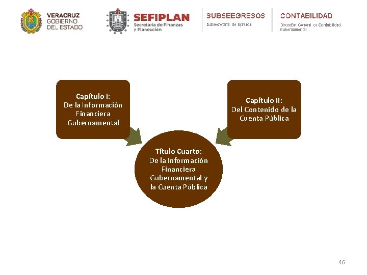 Capítulo I: De la Información Financiera Gubernamental Capítulo II: Del Contenido de la Cuenta