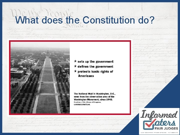 What does the Constitution do? 