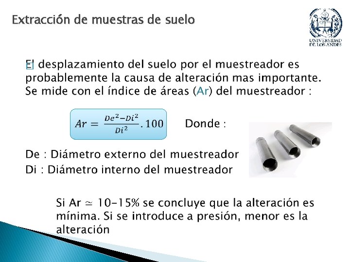Extracción de muestras de suelo � 