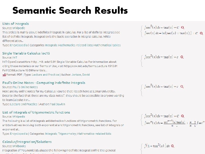 Semantic Search Results 