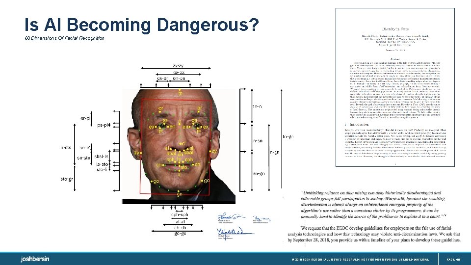 Is AI Becoming Dangerous? 68 Dimensions Of Facial Recognition © 2019 JOSH BERSIN |