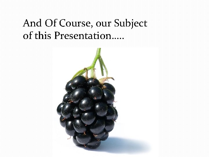 And Of Course, our Subject of this Presentation…. . 