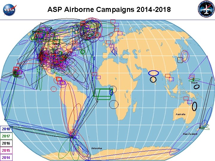 ASP Airborne Campaigns 2014 -2018 • • • Alaska • • • Canada •