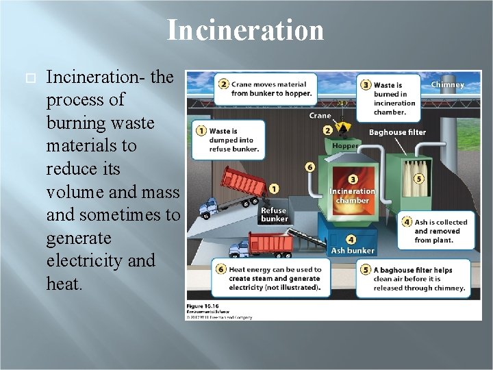 Incineration Incineration- the process of burning waste materials to reduce its volume and mass