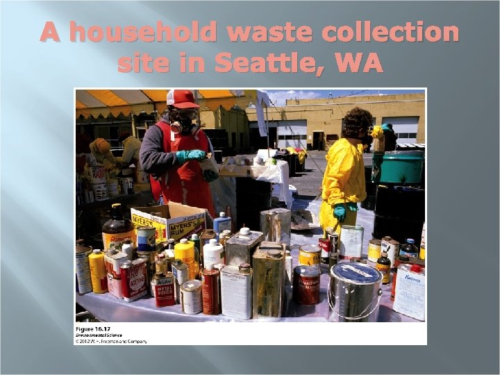 A household waste collection site in Seattle, WA 