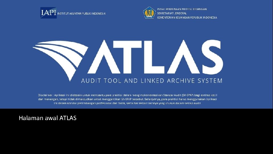 Halaman awal ATLAS 