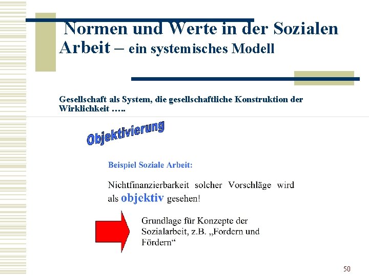 Normen und Werte in der Sozialen Arbeit – ein systemisches Modell Gesellschaft als System,