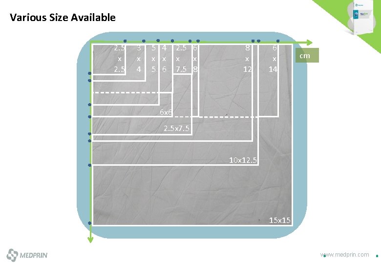 Various Size Available 2. 5 x 2. 5 3 x 4 5 4 x