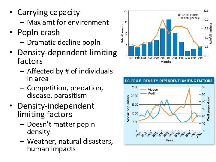  • Carrying capacity – Max amt for environment • Popln crash – Dramatic