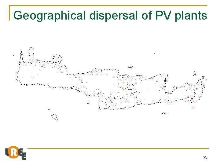 Geographical dispersal of PV plants 23 