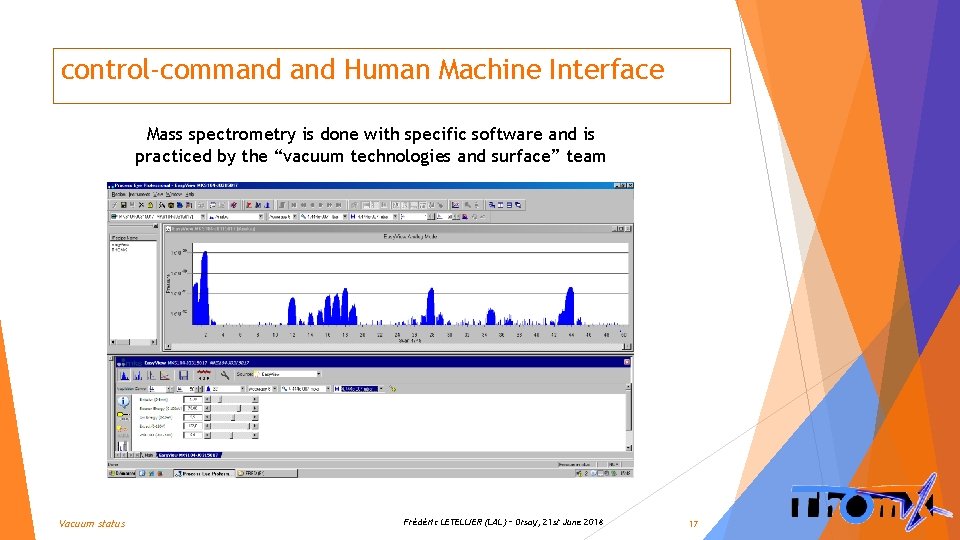 control-command Human Machine Interface Mass spectrometry is done with specific software and is practiced