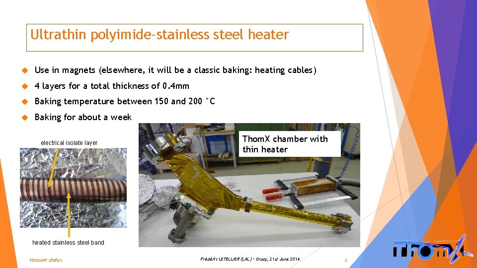 Ultrathin polyimide-stainless steel heater Use in magnets (elsewhere, it will be a classic baking: