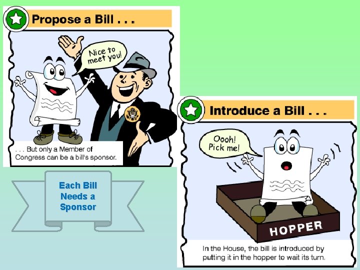 Each Bill Needs a Sponsor  Each Bill Needs a Sponsor
