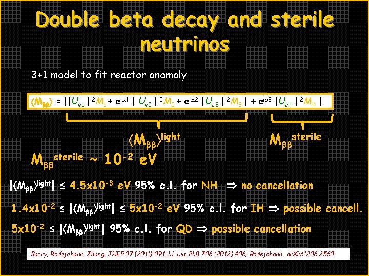 Double beta decay and sterile neutrinos 3+1 model to fit reactor anomaly Mbb =