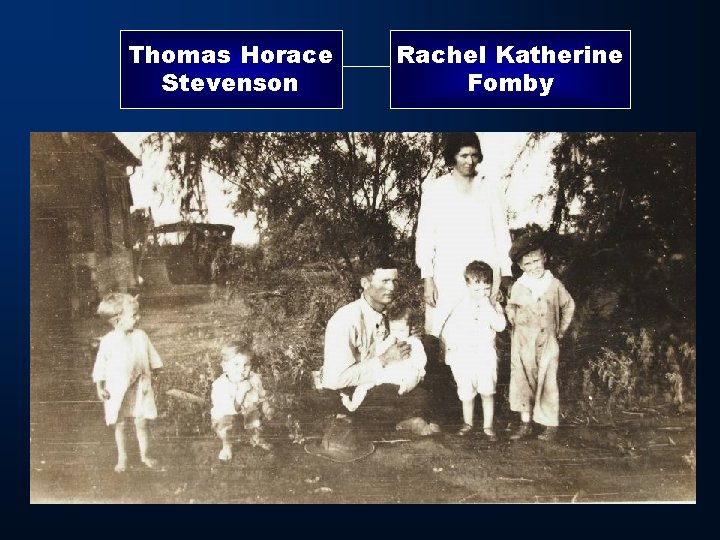 Thomas Horace Stevenson Rachel Katherine Fomby 