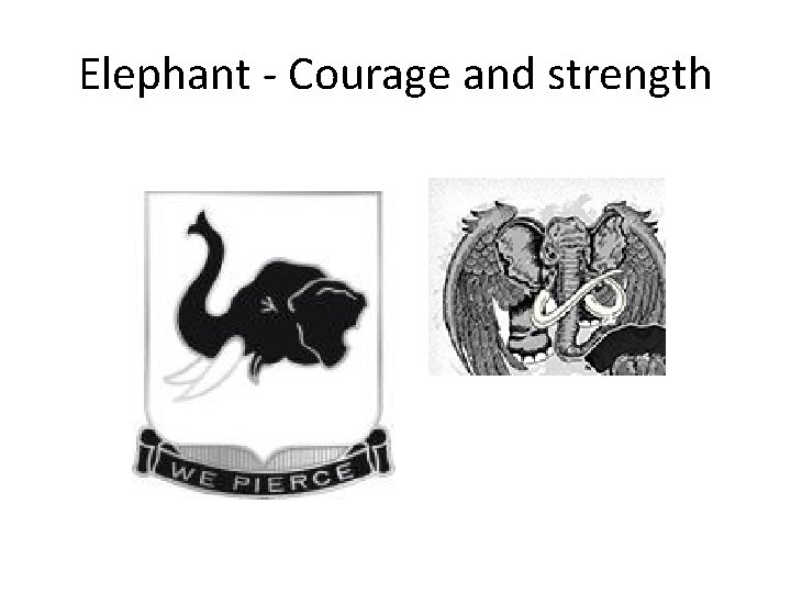 Elephant - Courage and strength 