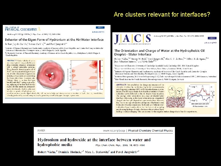 Are clusters relevant for interfaces? 