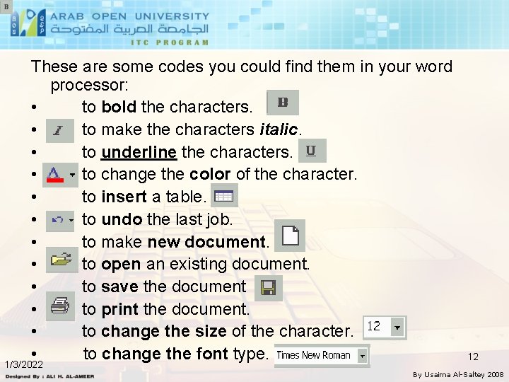 These are some codes you could find them in your word processor: • to