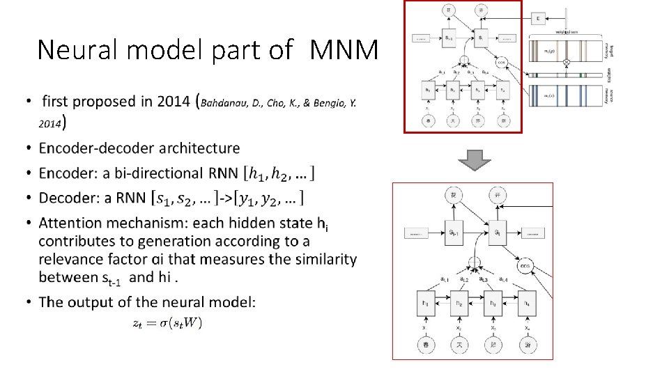 Neural model part of MNM • 