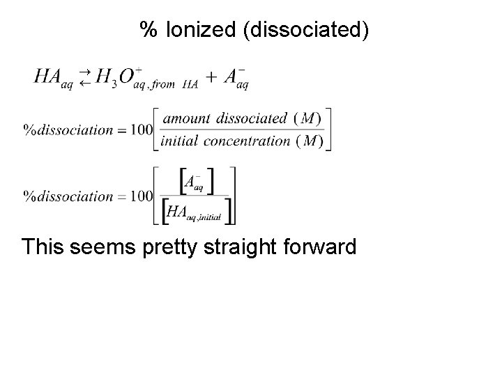 % Ionized (dissociated) This seems pretty straight forward 