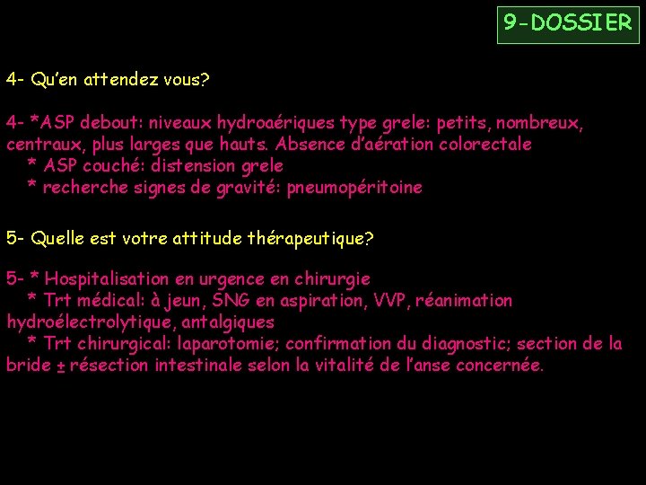 9 -DOSSIER 4 - Qu’en attendez vous? 4 - *ASP debout: niveaux hydroaériques type