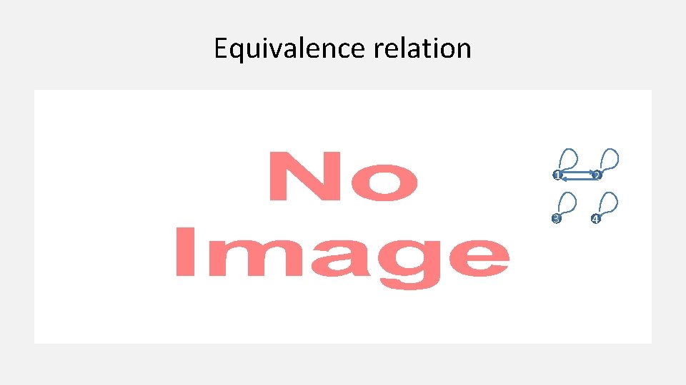 Equivalence relation • 1 2 3 4 
