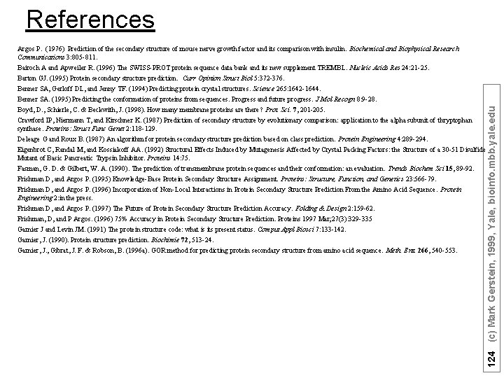 Argos P. (1976) Prediction of the secondary structure of mouse nerve growth factor and