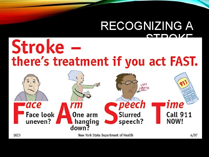 RECOGNIZING A STROKE 