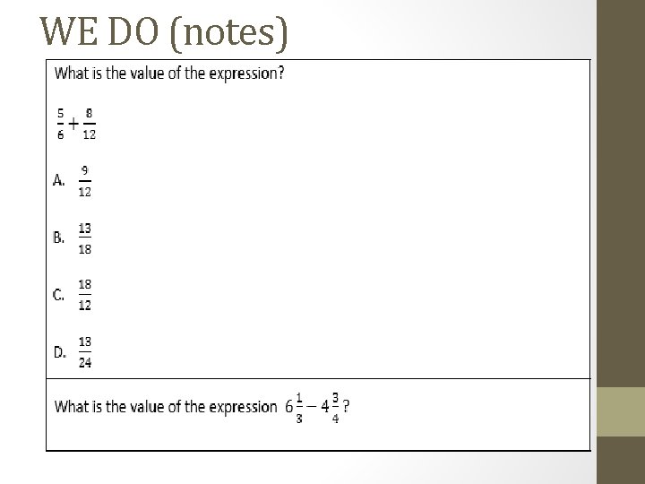 WE DO (notes) 