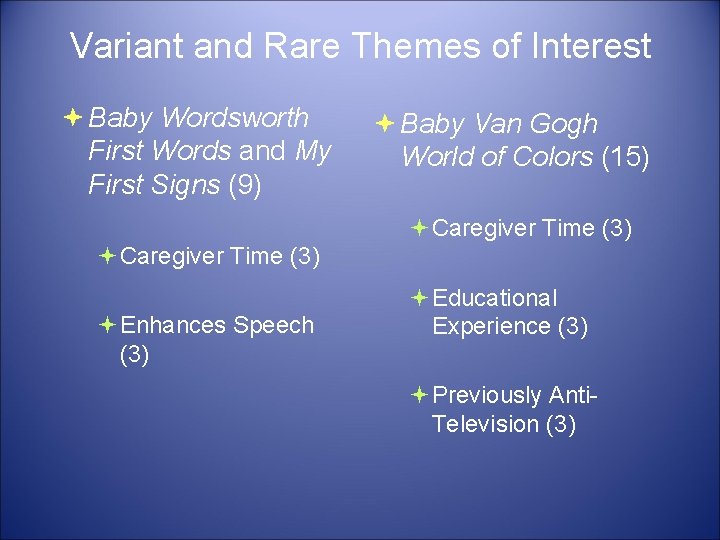 Variant and Rare Themes of Interest Baby Wordsworth First Words and My First Signs