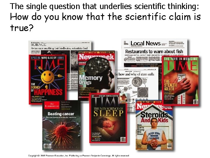 The single question that underlies scientific thinking: How do you know that the scientific