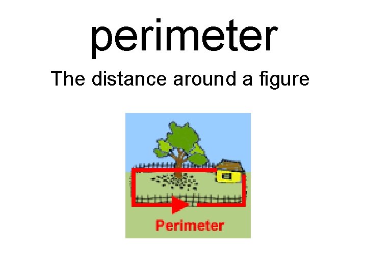 perimeter The distance around a figure 