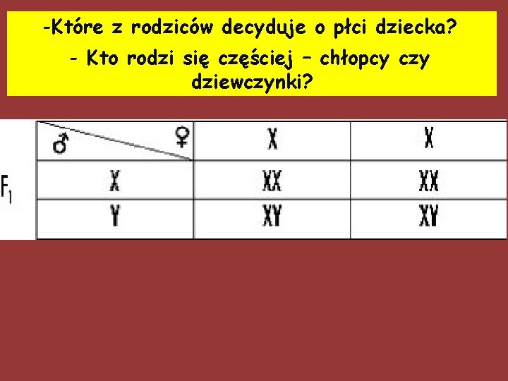 -Które z rodziców decyduje o płci dziecka? - Kto rodzi się częściej – chłopcy