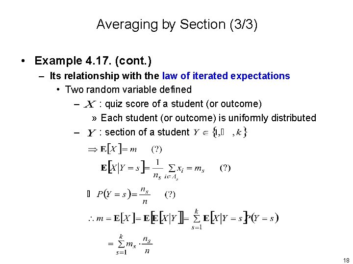 Averaging by Section (3/3) • Example 4. 17. (cont. ) – Its relationship with Averaging by Section (3/3) • Example 4. 17. (cont. ) – Its relationship with