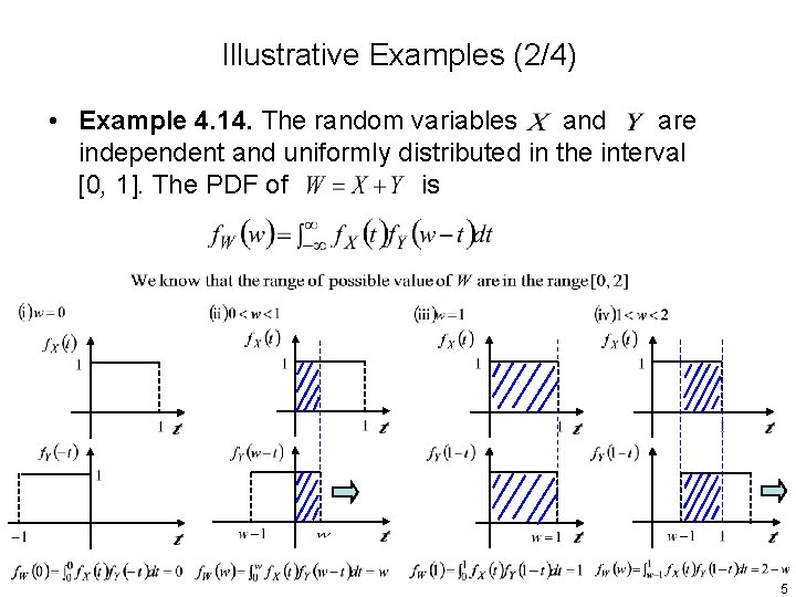 Illustrative Examples (2/4) • Example 4. 14. The random variables and are independent and Illustrative Examples (2/4) • Example 4. 14. The random variables and are independent and