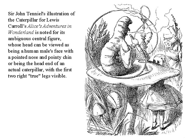 Sir John Tenniel's illustration of the Caterpillar for Lewis Carroll’s Alice's Adventures in Wonderland