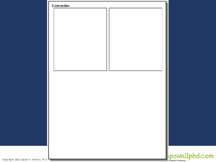 Copyright 2019 Sarah R. Powell, Ph. D. 