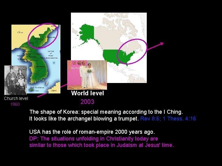 Church level 1960 World level 2003 The shape of Korea: special meaning according to