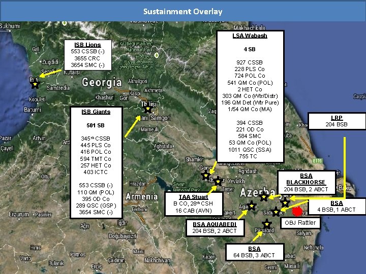 Sustainment Overlay LSA Wabash ISB Lions 553 CSSB (-) 3655 CRC 3654 SMC (-)