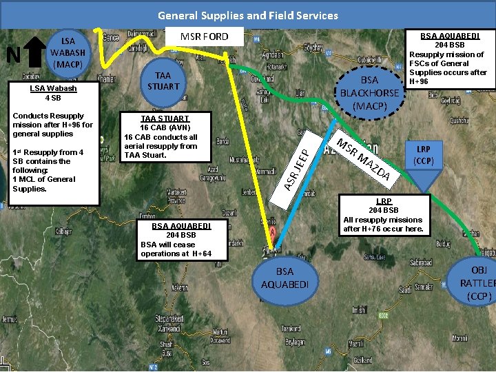 General Supplies and Field Services 1 st Resupply from 4 SB contains the following:
