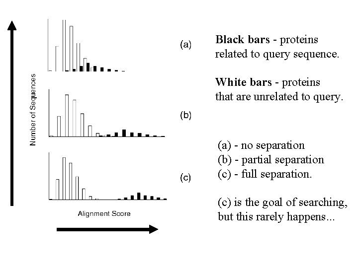Black bars - proteins related to query sequence. White bars - proteins that are