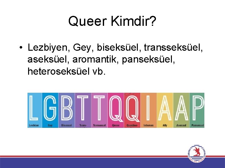 Queer Kimdir? • Lezbiyen, Gey, biseksüel, transseksüel, aromantik, panseksüel, heteroseksüel vb. 