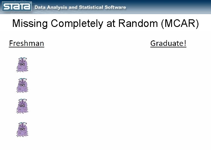 Missing Completely at Random (MCAR) 